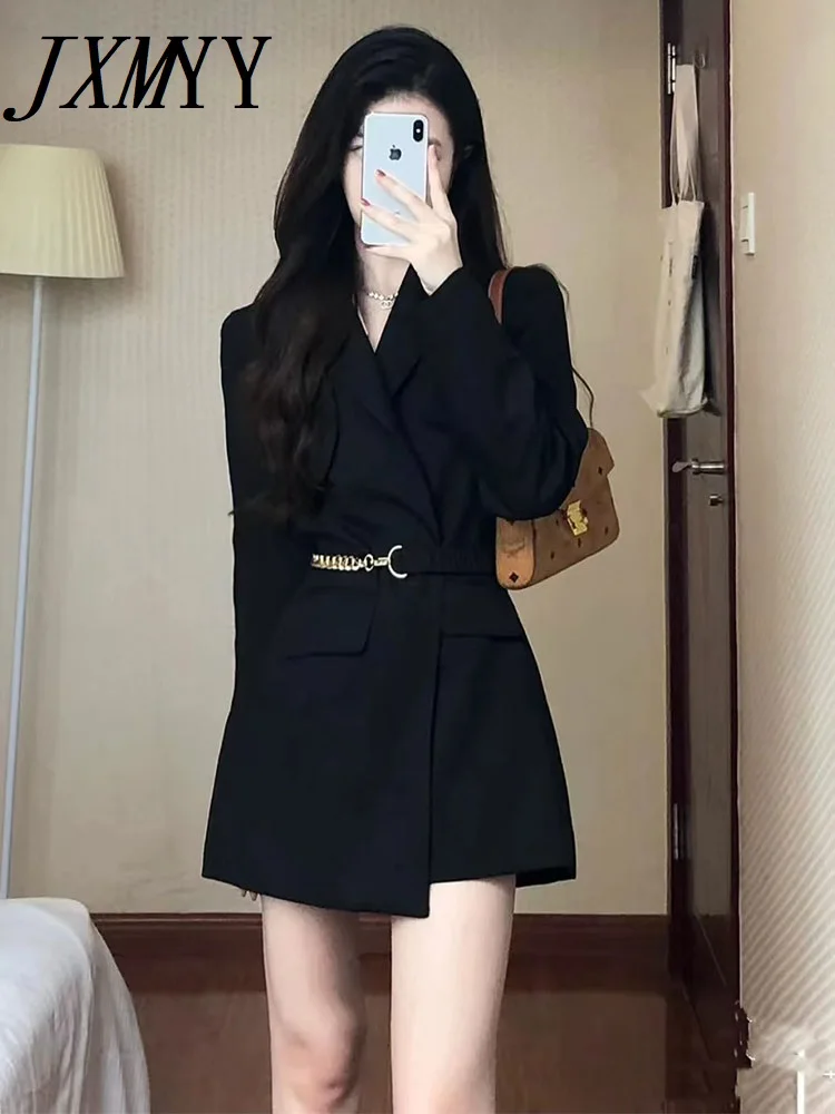 

Women's Black Lazy Style Suit Jacket, Temperament Women's Clothing, Spring and Autumn Fashion, New Design