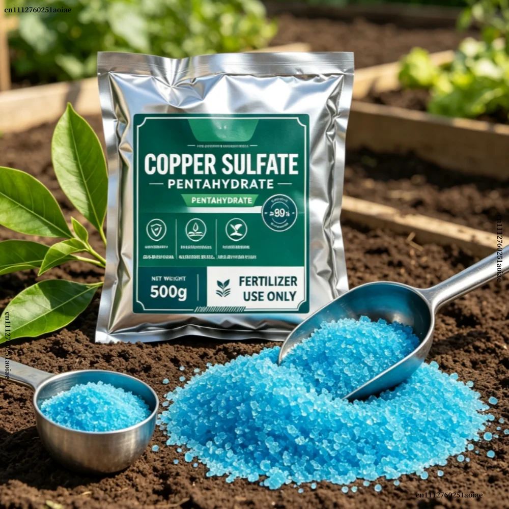 Water Soluble Trace Element Fertilizer Copper Sulfate Pentahydrate 99% Cuso4·5h2o Plant Soil Nutrition Supplement
