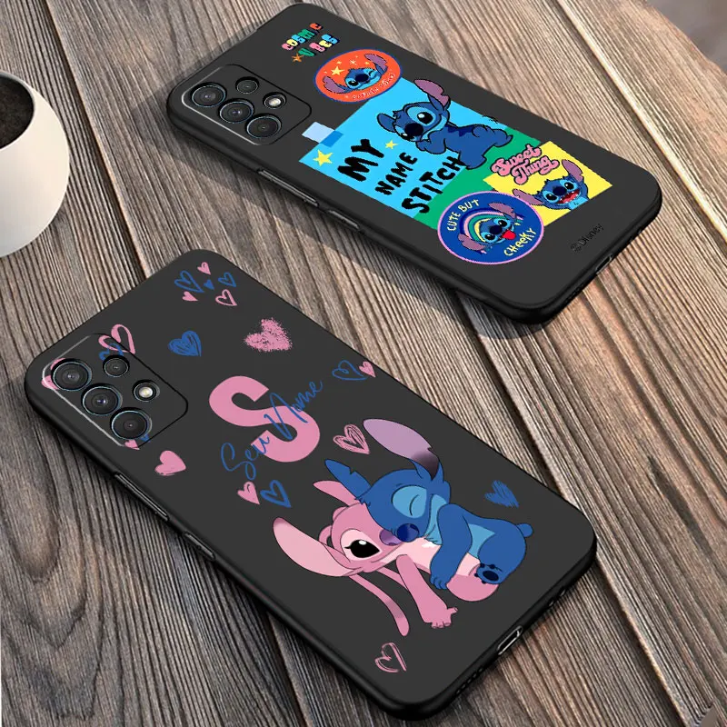 Disney Stitch Angie Cool Art phone case for Samsung galaxy A53 A16 A13 A23 A34 A35 A51 A52 funda coque celulare protective cases