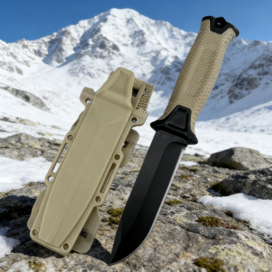 

Нож GB 1500 с прямым лезвием из стали 8Cr13Mov, рукоять из резинопластика, высокая твердость, острый, для кемпинга, портативный, мужской подарок