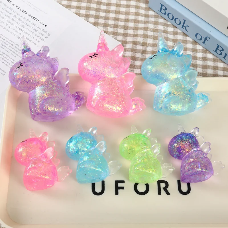 

1 шт., игрушки для сжимания единорога, TPR, декомпрессионная игрушка, формируемая, медленный отскок, зажимающая и разминающая игрушка для снятия стресса