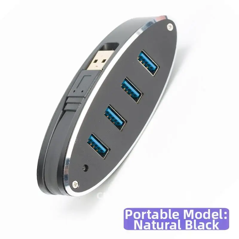 

Power Splitter Docking Station Hub Cross-Border Back Clip One-To-Four External Aluminum Alloy Snap-On Dock for External Devices