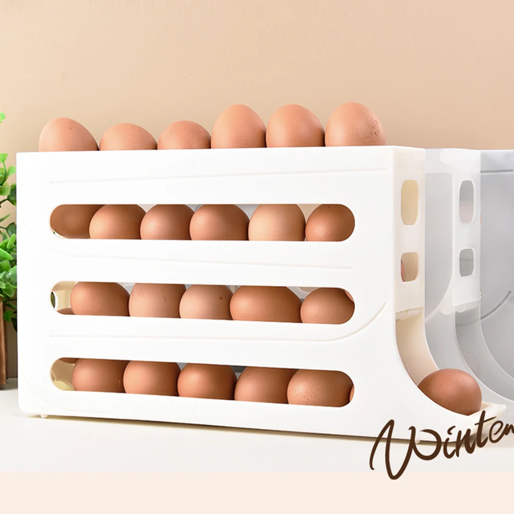 

Желтая вращающаяся коробка для хранения яиц, эффективная организация, легкий доступ, большая емкость, удобная
