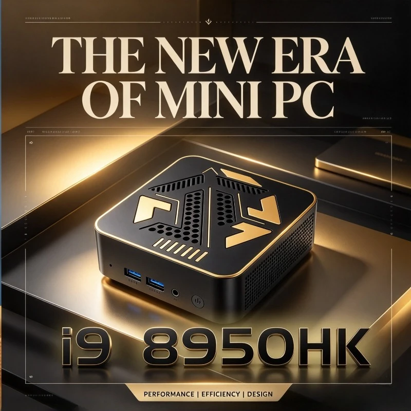 Mini PC Intel Core i9-8950HK, 16GB RAM, 1TB/2TB SSD, 4K Output, Compact High-Speed Mini Desktop for Office & Gaming