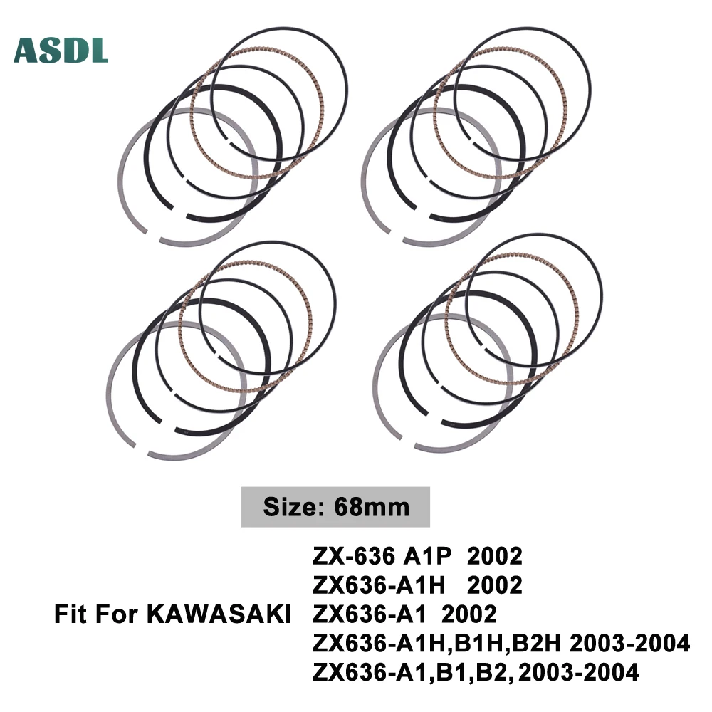 

1pc/2pc/4pc 68mm Motorcycle Engine Piston Rings for KAWASAKI ZX-636 A1P A1H ZX636-A1 2002 ZX636-A1H B1H B2H A1 B1 B2 2003-2004