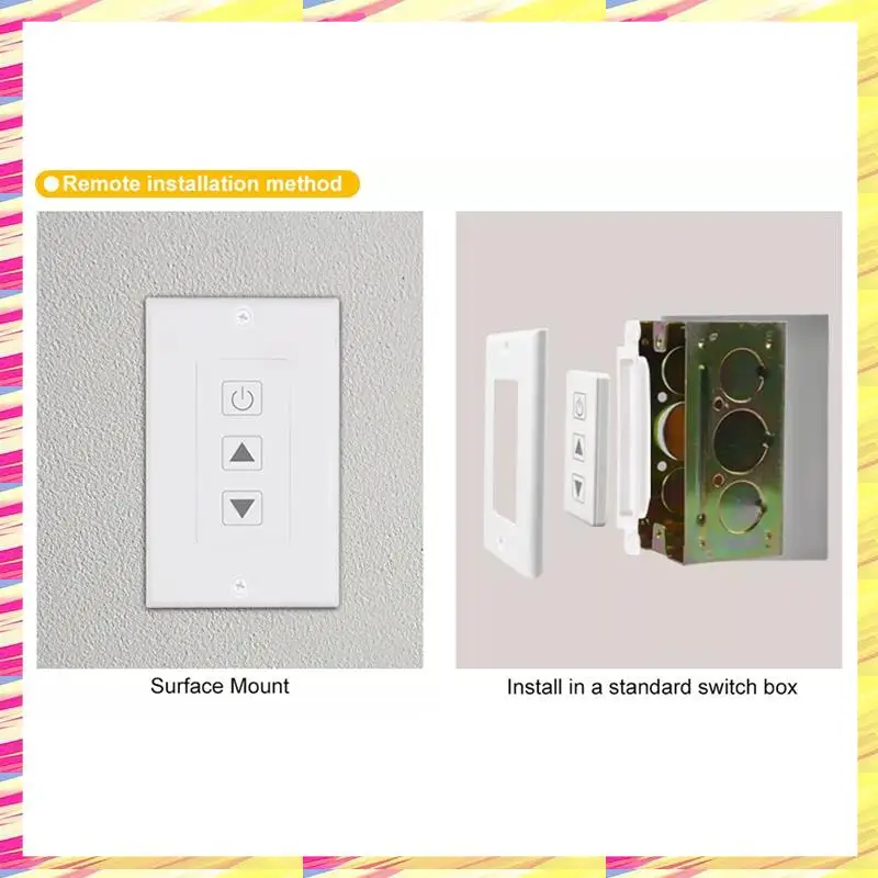 ABJJ DC12V-24V 10A Wireless LED Strip Dimmer With Touch Remote For Single Color LED Strip