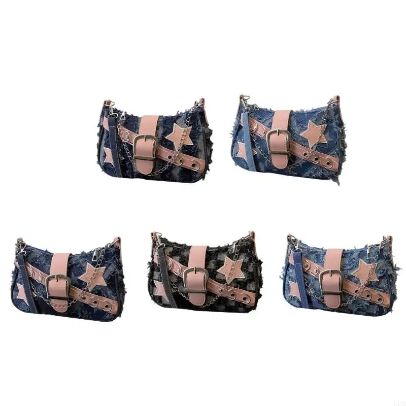 

Elegant Handbag with Star Pattern for Women Grunge Fashion Shoulder Bags Retro Underarm Purse Stylish Everyday Bag 547A