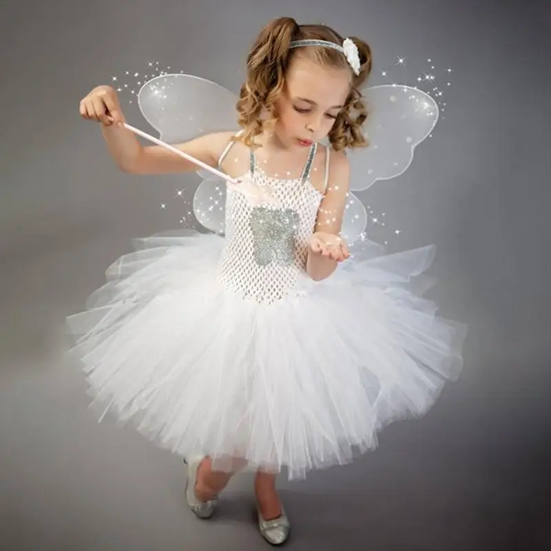 

Angel Costumes For Kids Creative Princess Tulle Dress Angel Fairy Dress Elegant Role-Playing Costumes Angel Dress Up For Cosplay