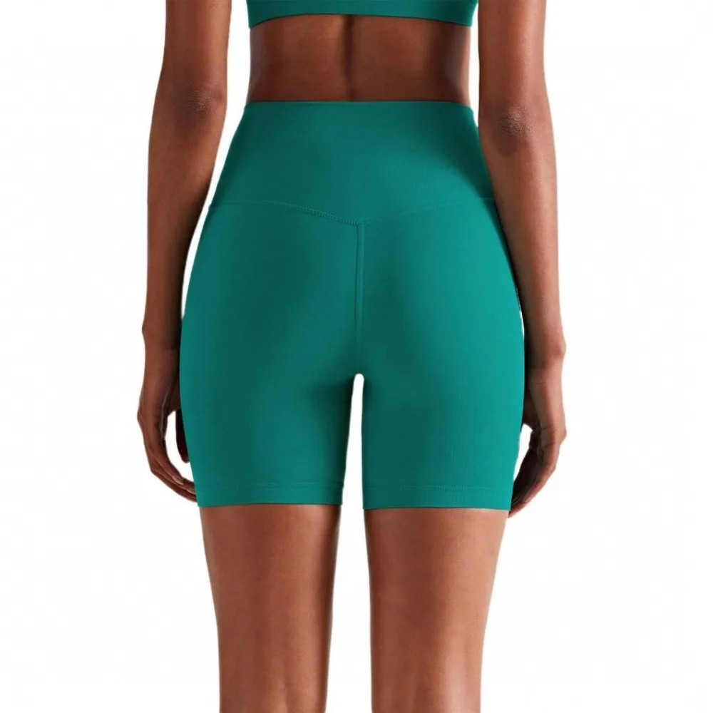 Women Yoga Booty Shorts High Waist Butt Lift No Front Seam Naked Feel Workout Gym Running Fitness Cycling Activewear Shorts