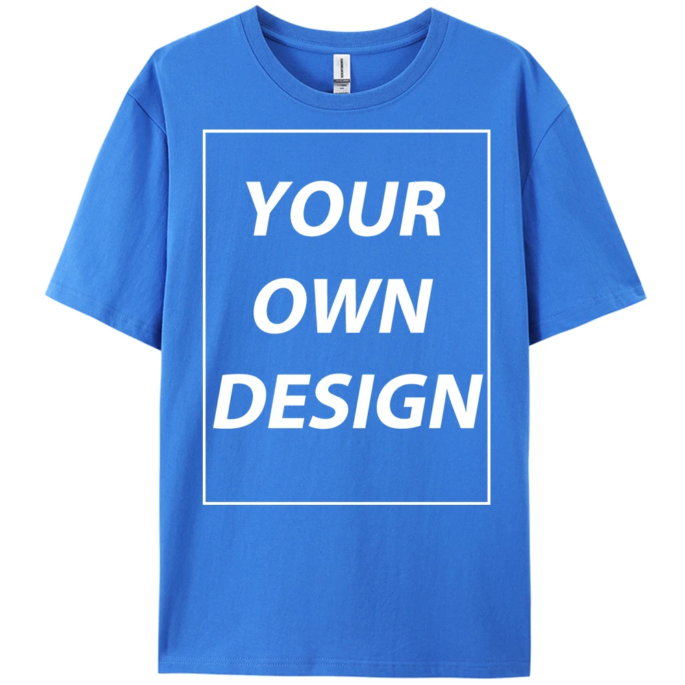 Aangepaste uw logo print zomer cool retro T-shirt katoen casual losse korte mouw basics mode tee zacht ademend streetwear