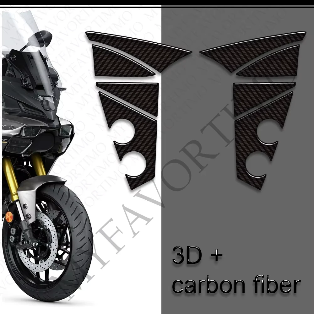 For Tracer 9 GT 9GT + 9GT+ Tank Pad Cap Protector Fairing Fender Handguard Hand Guard Carbon Fiber Stickers Decals 2025 2026