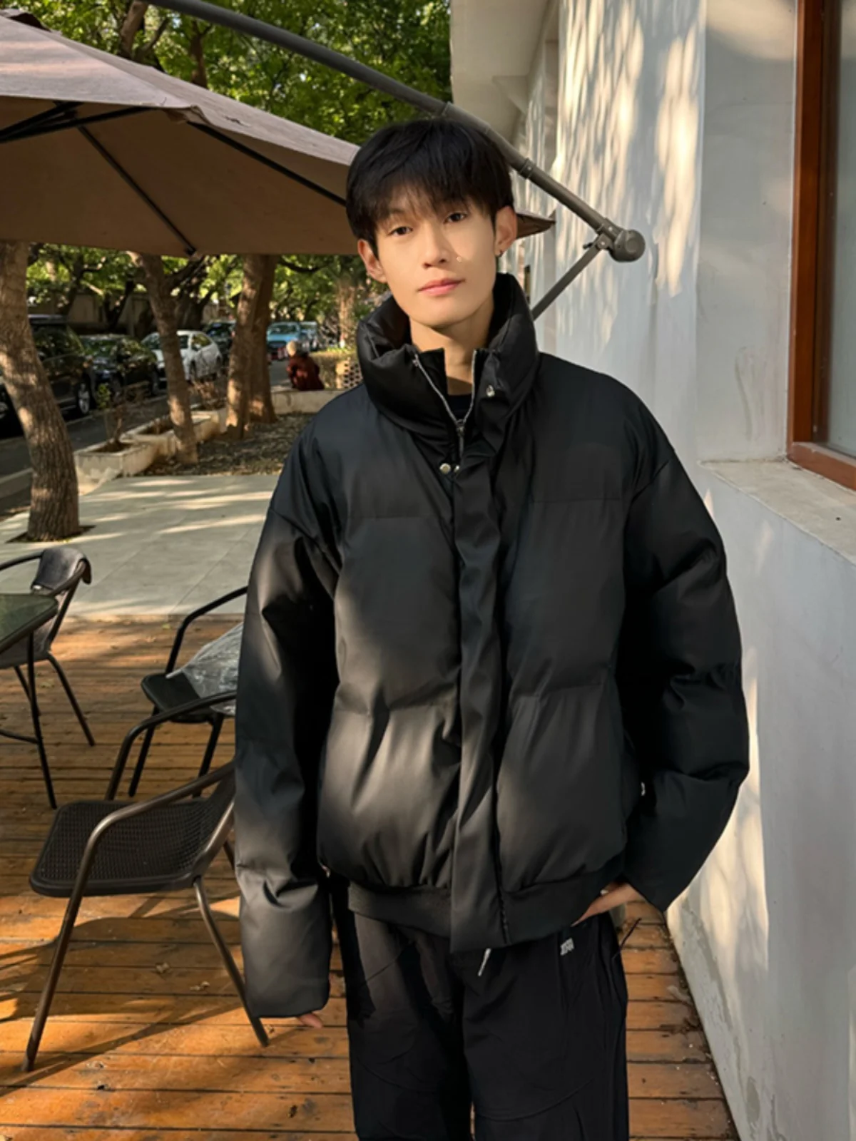 

Мужская зимняя утепленная куртка из хлопка с воротником-стойкой, высококачественная хлопковая верхняя одежда