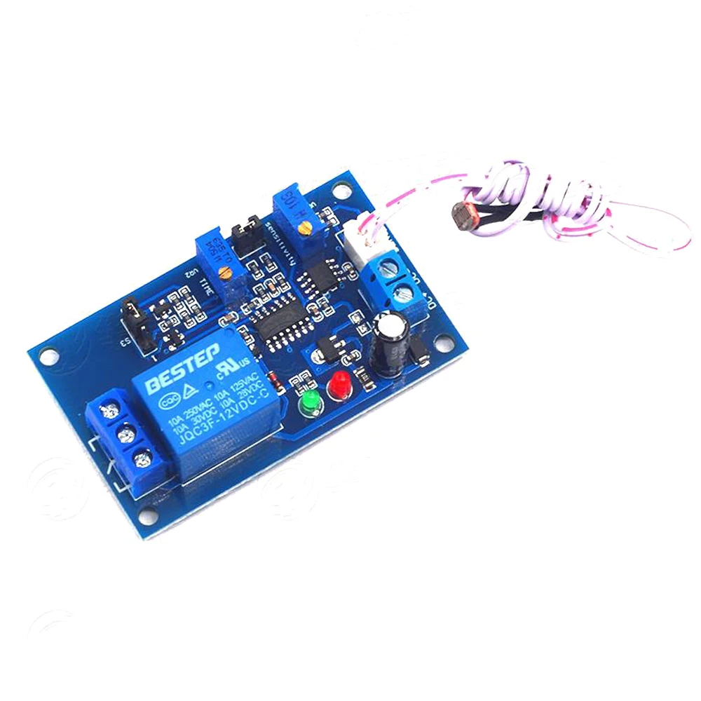 

DC 5V 12V 24V Photoresistor Relay Module Light Brightness Sensor Timer Detection Controller Optical Time Delay Adjustable Switch