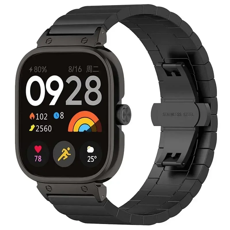 สําหรับ Redmi Watch 4 สายคล้องโลหะสําหรับ redmi watch 4 สแตนเลสสตีลสําหรับ redmi watch 4 สร้อยข้อมือกรอบ