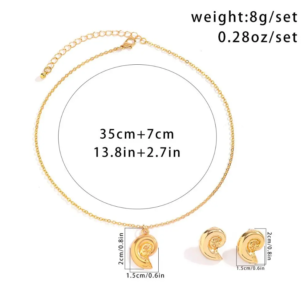 新しいゴールド貝殻ネックレス シルバー合金ヒトデジュエリー コンクペンダントネックレス