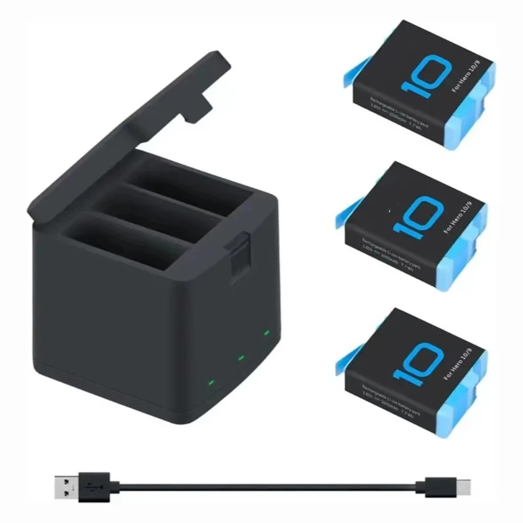 For Gopro 10 9 action camera 3.85v 1750mah Hero Gopro10 Battery Suitable Rechargeable Fully Decoded Lithium Battery