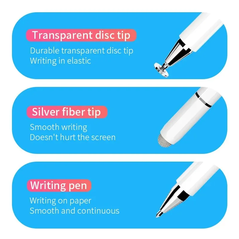 Wenku Magnetic Adsorption 4 in 1 Universal Capacitive Stylus Pen Tips Screw With Ink No Battery for Android Touch Screens Iphone