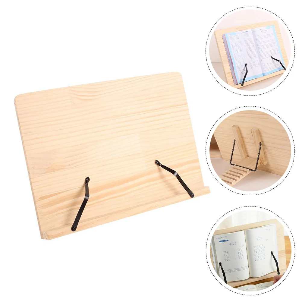 Reading Rack Adjustable Textbook Holder Bookshelf Desktop Simple Music Stand Rest Wooden