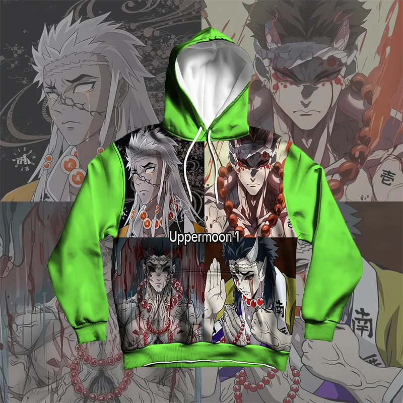 

2025 Лидер продаж, толстовка с капюшоном в стиле аниме «Убийца демонов», модный осенне-зимний пуловер с 3D принтом, повседневный уличный топ с круглым вырезом