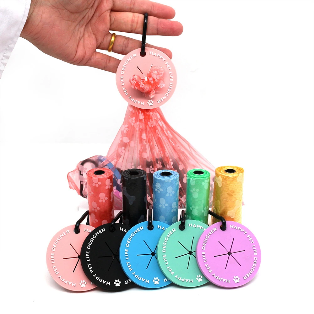 1 Pcs Pet Dog Poop Bag Dispenser Hands-free Clip Dog Products Dog Poop Bags Outdoor Travel Pet Waste Bag Holder