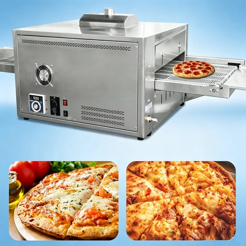 Multi Energy Supported Conveyor Pizza Oven Electric/Gas/LPG Three-purpose Commercial Chain Pizza Baking Machine For Bakery Shop