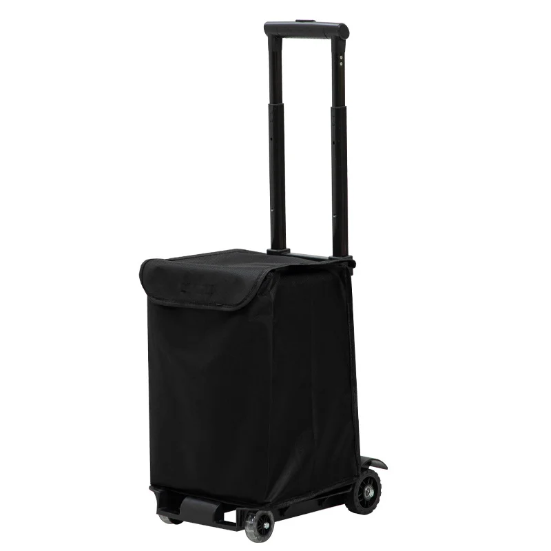 2/4-wheeled small truck with foldable pull rod, portable shopping cart, household grocery cart, small pull cart, luggage cart