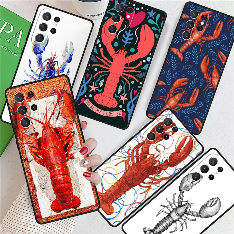 

Animal Lobster Classic For Samsung Galaxy S24 Ultra S21 S22 S8 S9 S10E Note 10 20 Plus FE S23 Phone case Cover Coque