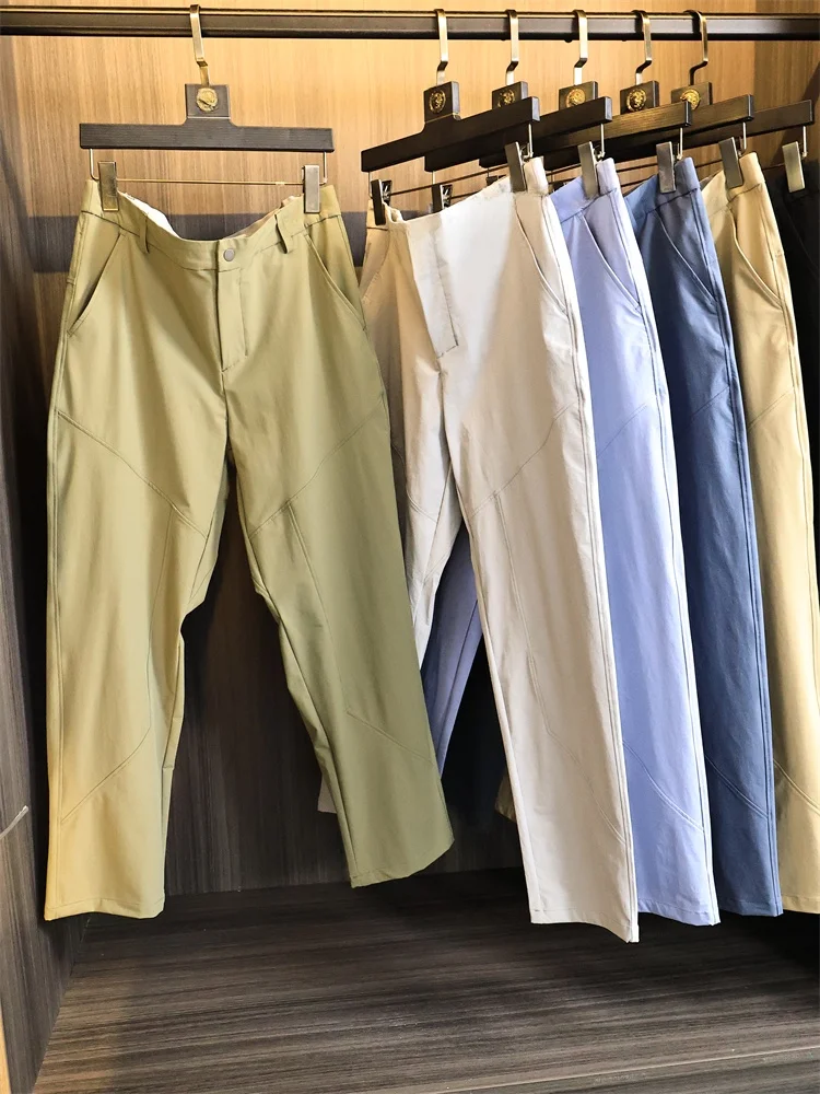 

Мужские повседневные брюки Soft ell Straight Leg Moisture ng Breathable Qui Dry Весна Лето Faion Urban Sle Длинные брюки