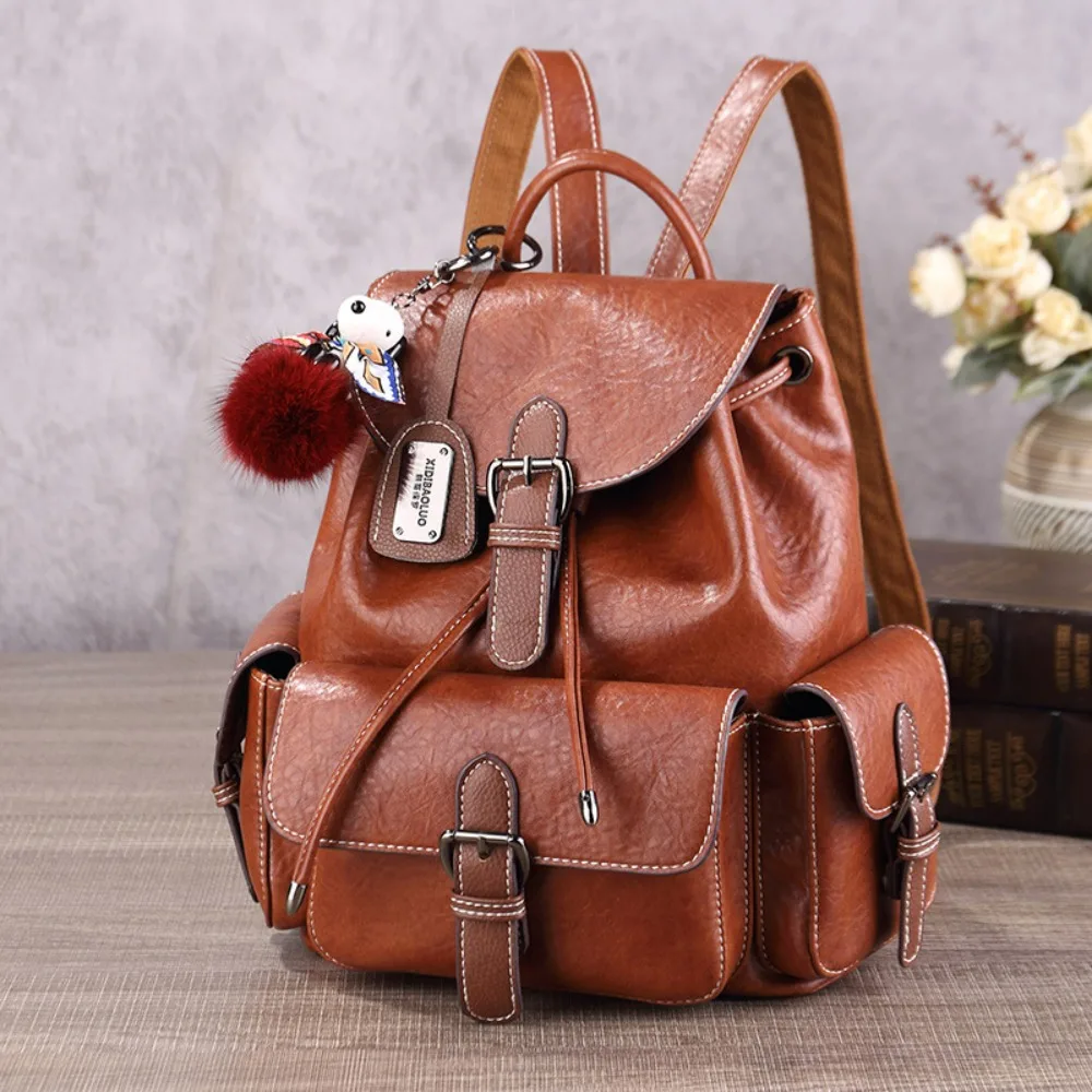 2025 nova mochila feminina vintage, mochila anti-roubo de grande capacidade, bolsa 3d mochila de caminhada casual para viagens