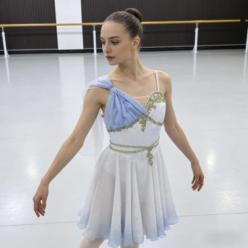 BT26011160 Professional Custom Size Custom Color Kids Girls Adult TheTalisman Performance Wear Blue Ballet Lyrical Cupid Dress