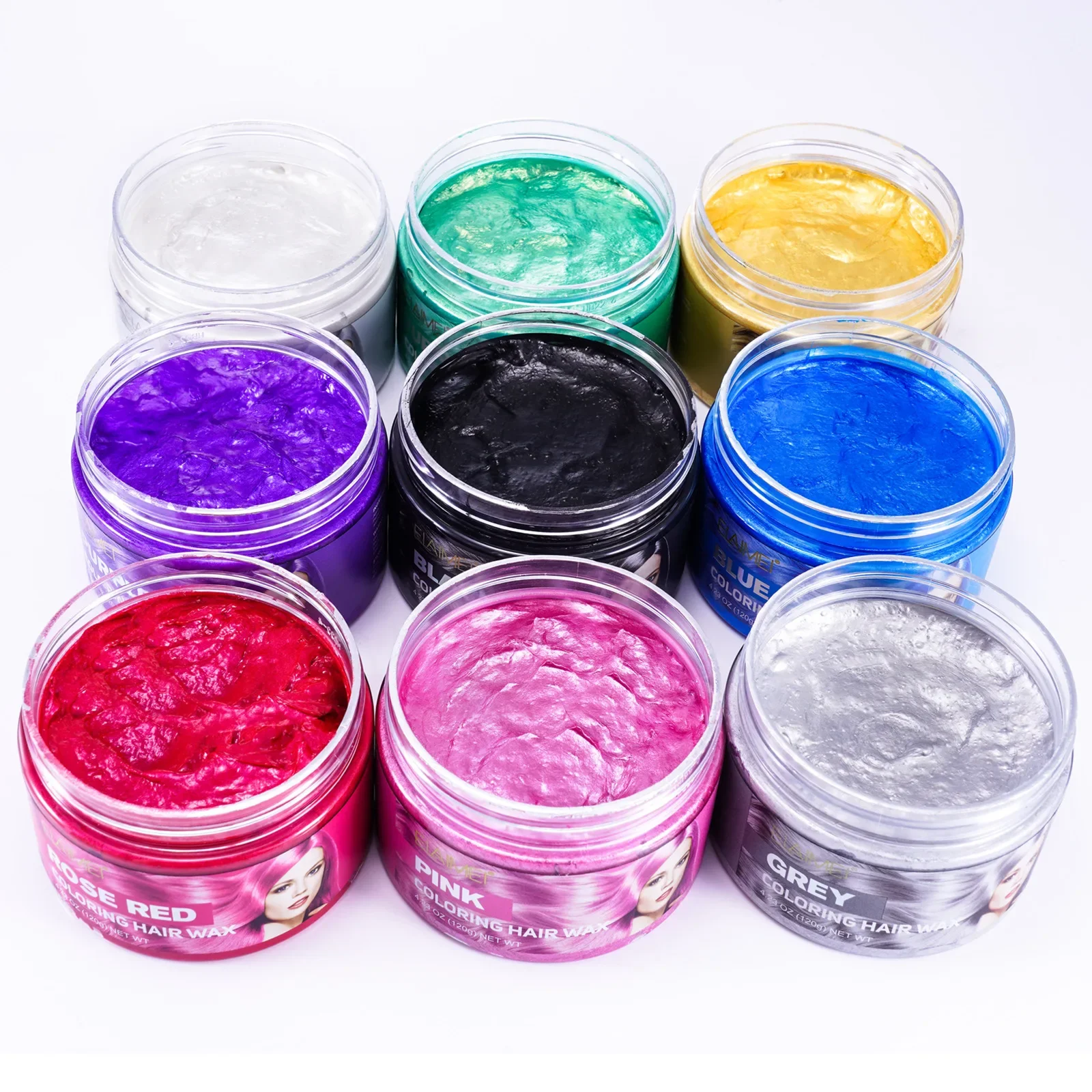Party Temporary Hair Wax Disposable Dyeing Washable Colored Hair Paste Vibrant Hairstyles Quick Setting Hair Dye Cabello Color