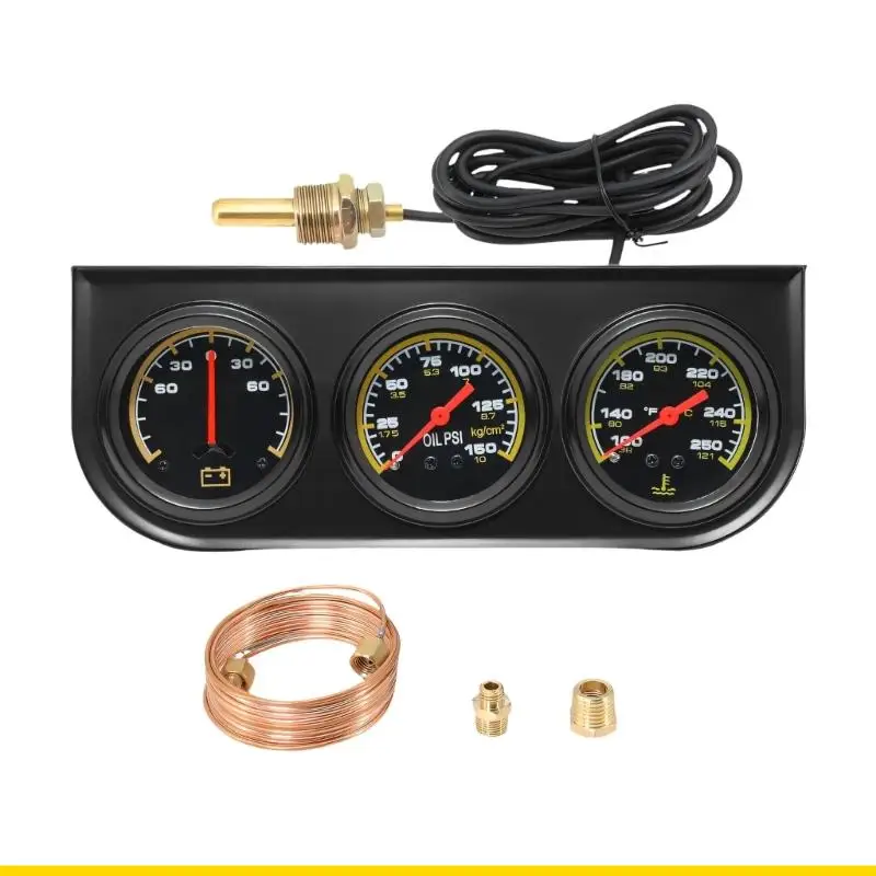 

SZCH Автомобильное давление масла, температура охлаждающей жидкости и электрический ток, набор из 3 предметов с установочным