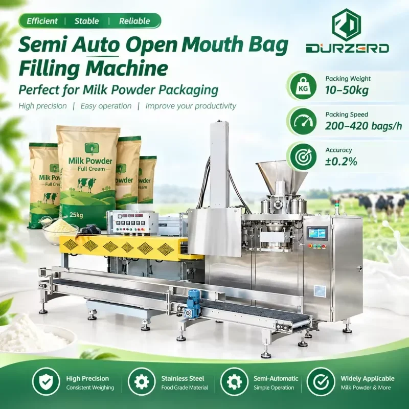10Kg 25kg 50kg semi-automatic open bag filling machine milk powder packaging machine powder bag packaging equipment ± 0.2%