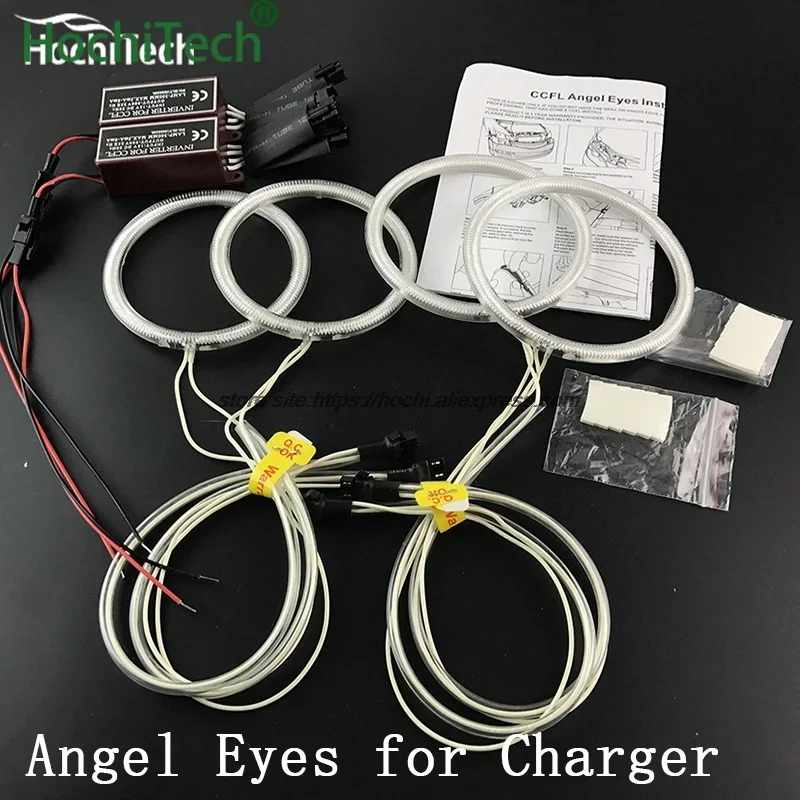 

For Dodge Charger 2005-2010 Car Styling 4pcs White Headlight Halo Rings CCFL Angel Eyes Light Kit Daytime Light DRL