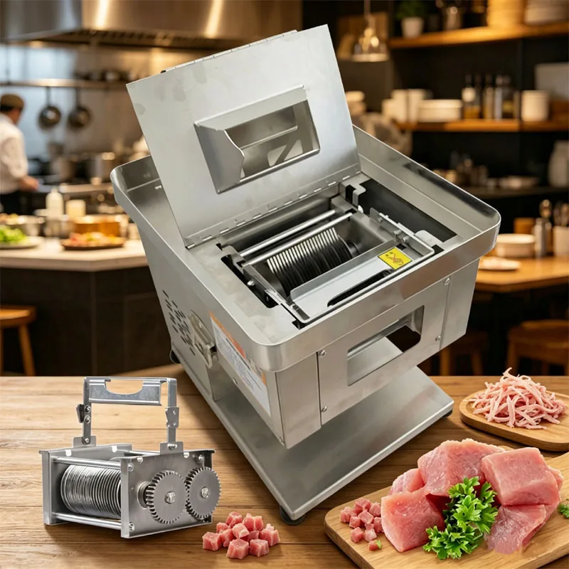Electric Meat Slicer Commercial Multi-Function Integrated Automatic Vegetable Slicer Potato Meat Slicer Shredded Meat machine