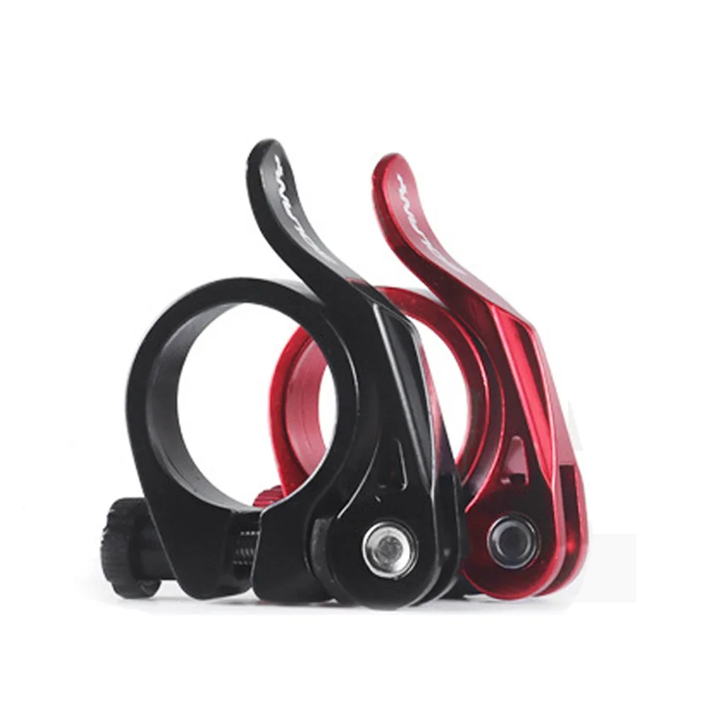 1pc Aluminium MTB Quick Release Seatpost Clamp 31.8/34.9mm Wear-resistant Bike Canoe Saddle Collar Bolt Ultralight Clamping