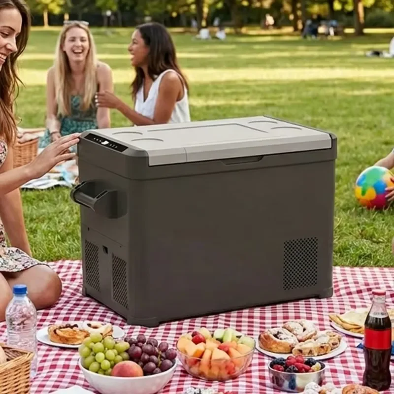 50L 53QT Car Refrigerator Dual Zone App Control 12V 24V Vehicle 100V 240V Home Truck Camping