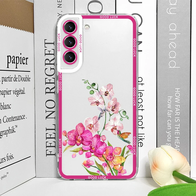 Luxury Fresh Flowers Birds Printed Phone Case for Vivo 50 Lite V30 V27 V25 V21 V23Pro Y36 Y29 Y76 Y100 5G Art Floral Soft Covers view 6