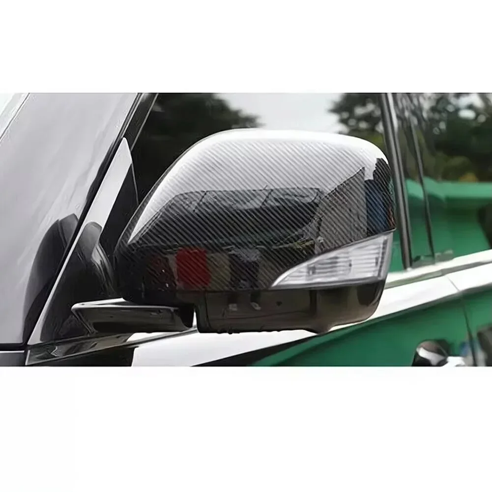 

Глянцевый черный карбоновый узор, чехлы для зеркал заднего вида, замена корпуса для Nissan Armada Patrol Y62 2017-2020