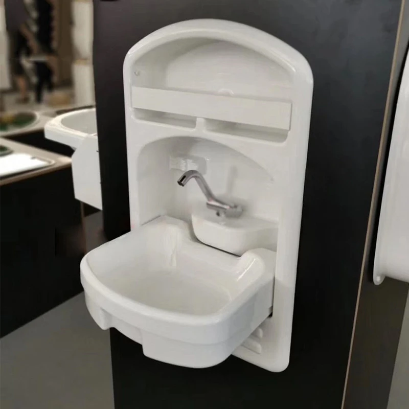 

Acrylic RV Folding Water Basin Folding Portable Washbasin In Bathroom For Caravan Basin Outdoor Boat Camper Yachts Accessories