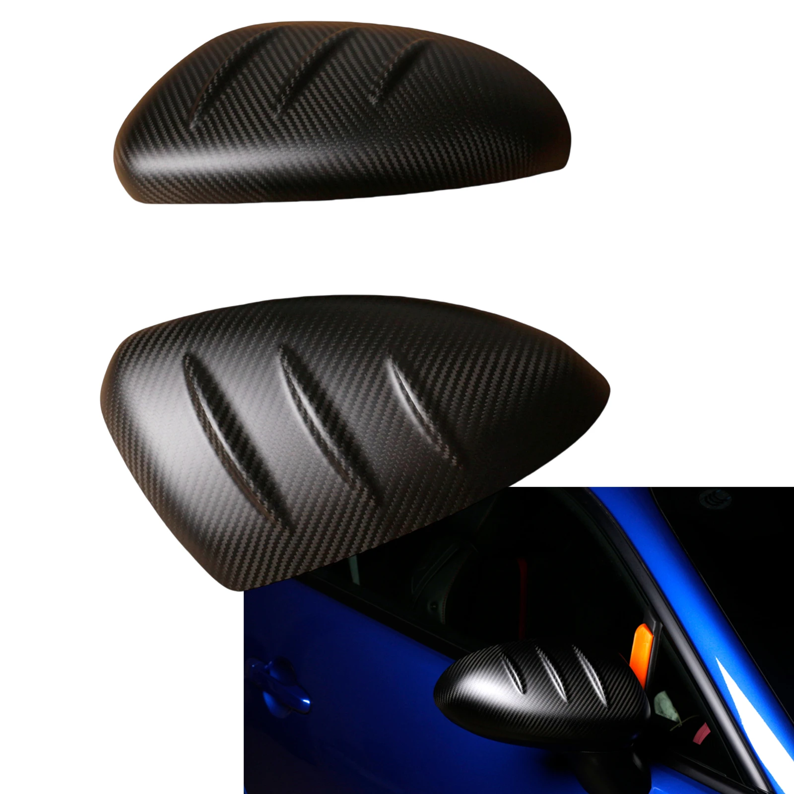 

Real Carbon Fiber Car Exterior Rear View Rearview Side Mirror Cover Caps For Subaru BRZ Toyota GR86 GR 86 2022-2024 Add On Type