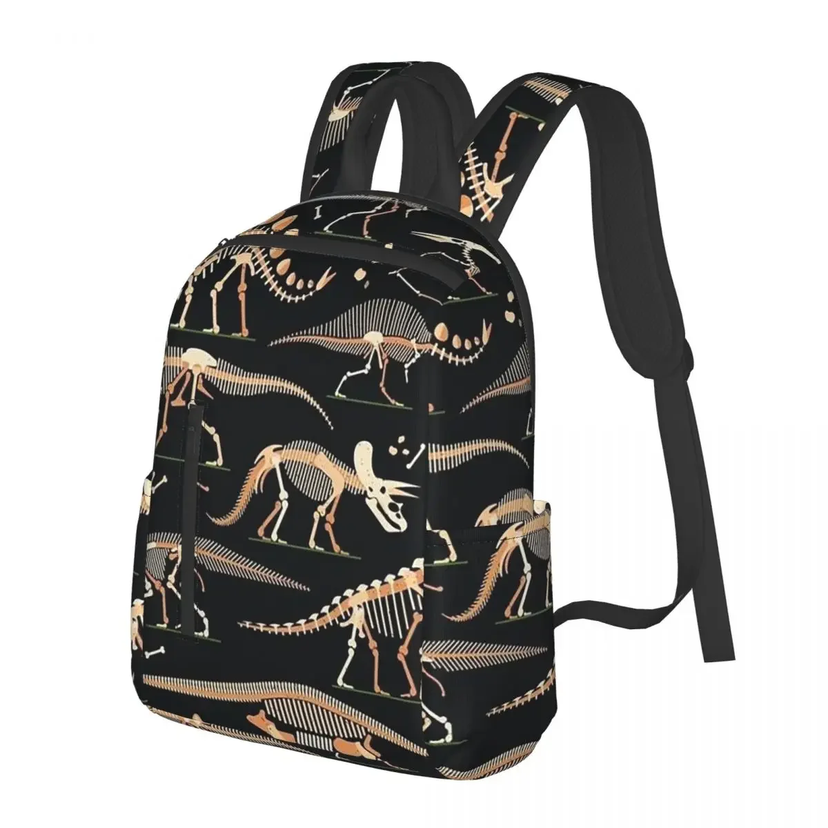 Mochila escolar com fósseis de dinossauros, mochila escolar para estudantes, mochila de viagem para caminhadas, para meninos e meninas, bolsa de ombro fashion