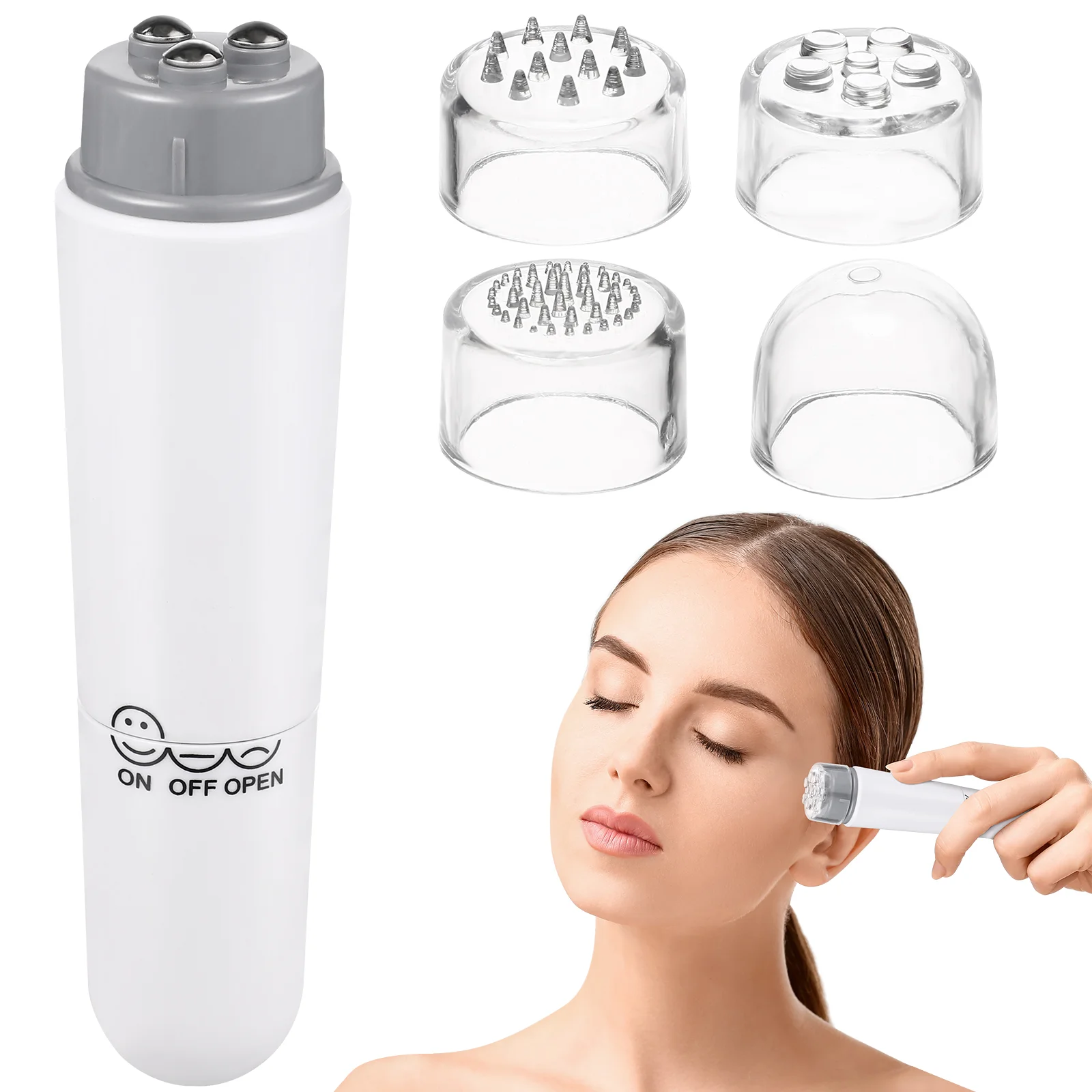 Máquina elétrica da massagem da acupressão facial, 4 em 1, facial, para facial, 1 conjunto