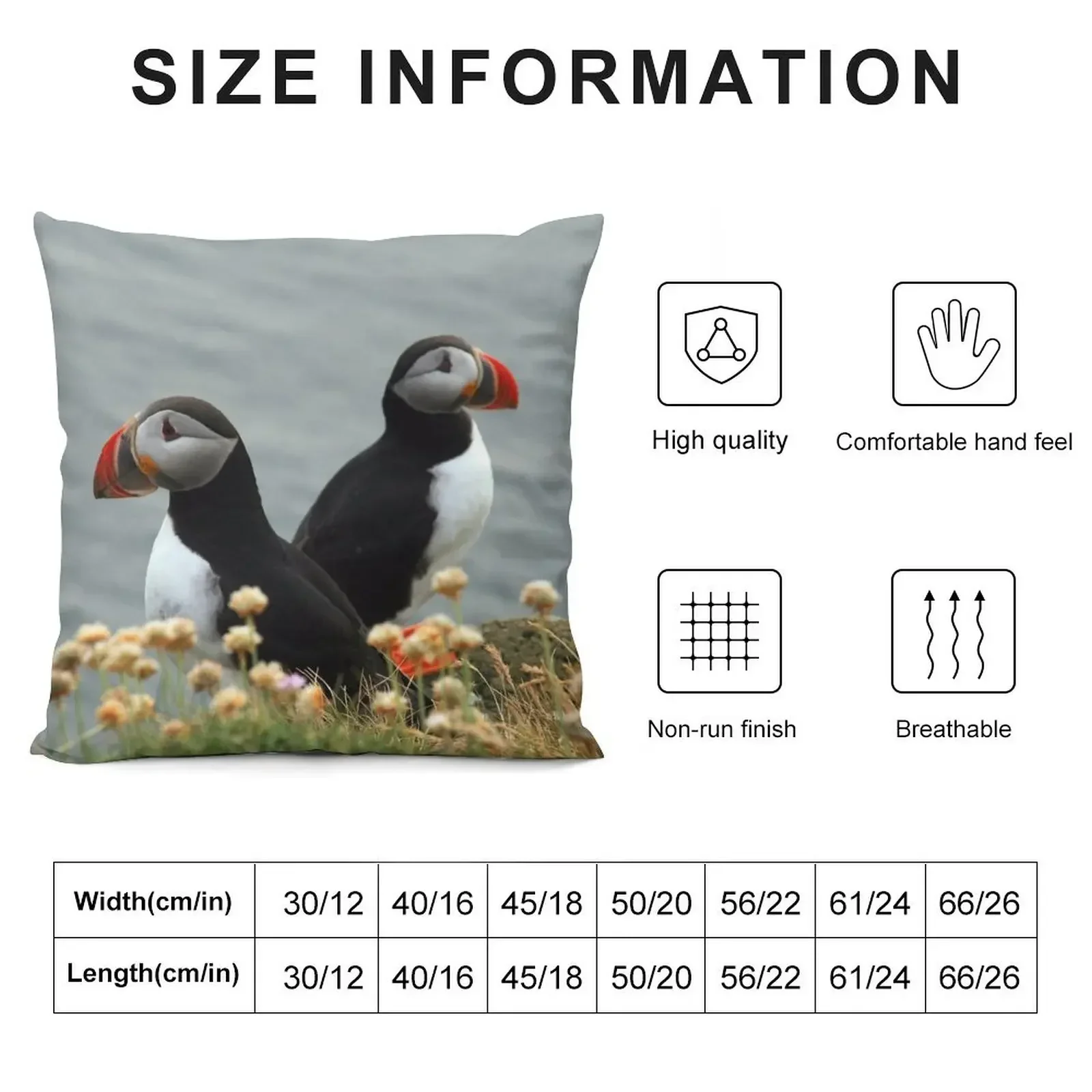 Puffins Throw Pillow Pillows Aesthetic pillow cover luxury Christmas Throw Pillows Covers pillow