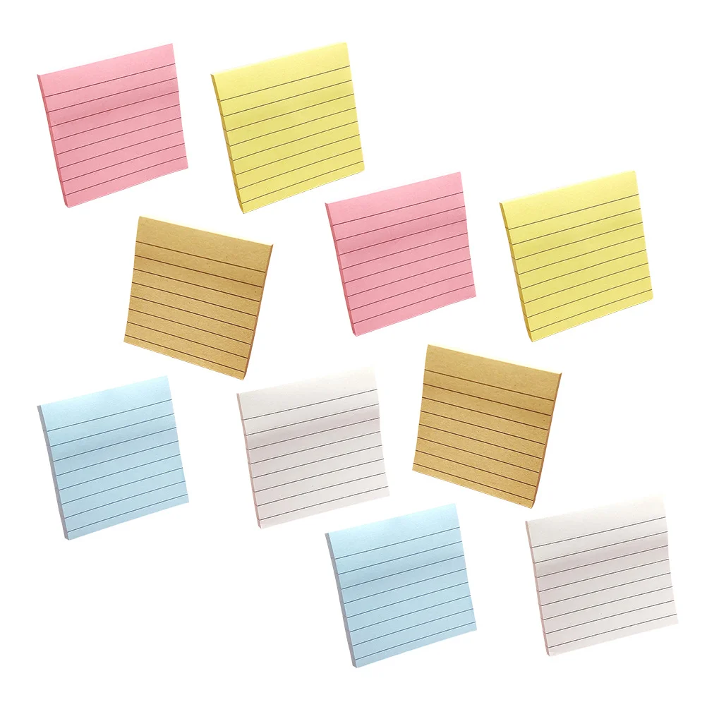 10Pcs Thickened Paper Memo Pads Creative Adhesive Message Leaving Notes Portable Office Stationery DIY Memo
