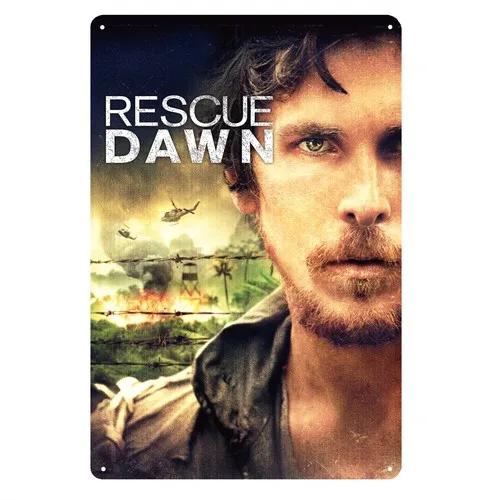Rescue Dawn christian bale Movie Metal Poster Tin Sign 20x30cm  -aluminum