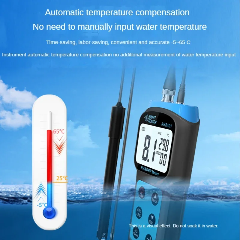 AR8401 Split type digital display high sensitivity ph meter Industrial real water pH detector