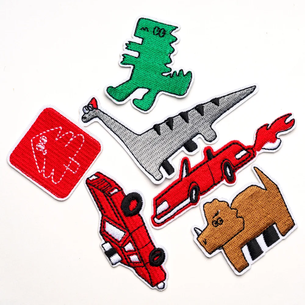 

Cartoon Animal Cars Embroidered Patches DIY T-shirt Backpack Hat Sticker Iron on Patch Decor Repair Accessories Sewing Applique