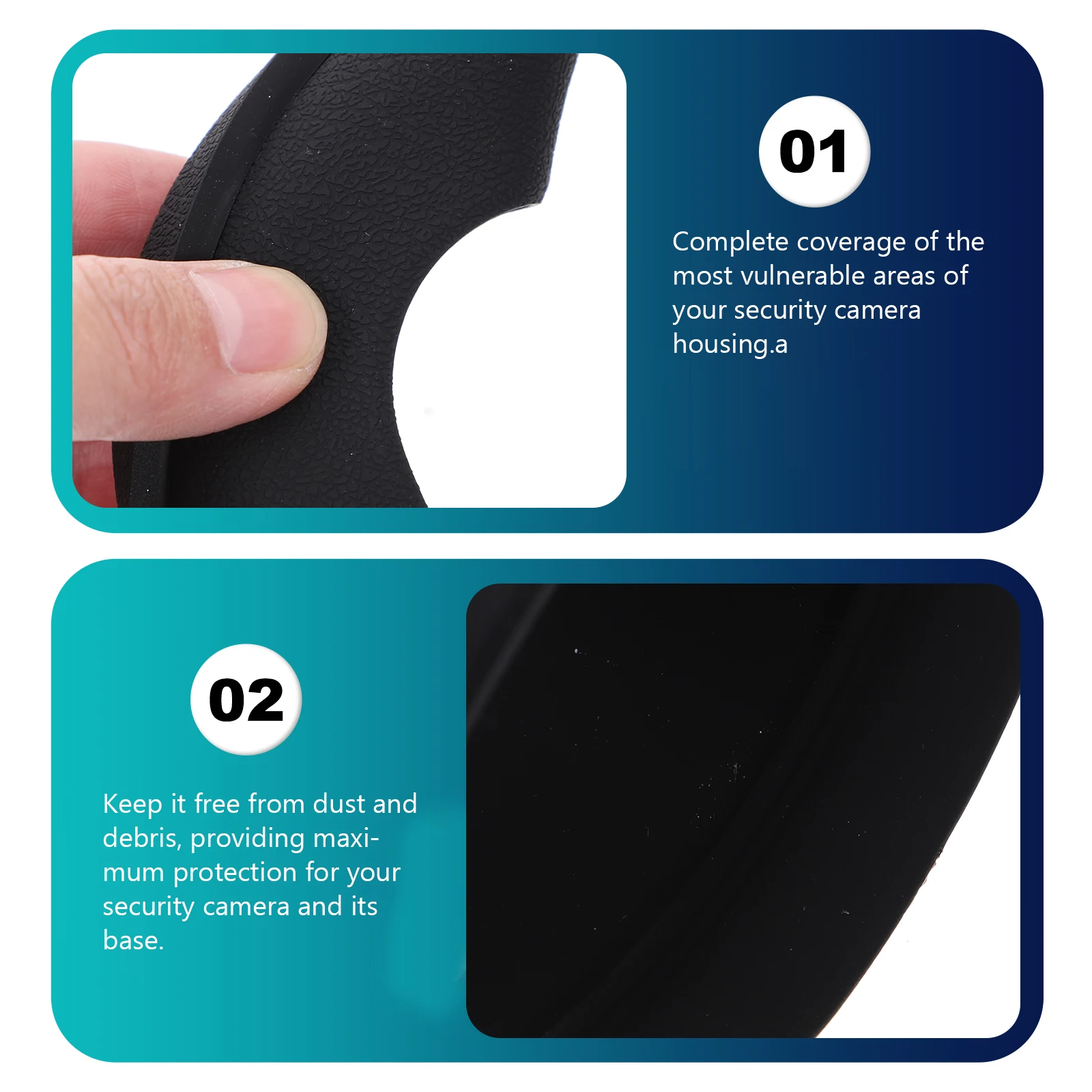 

Outdoor Security Camera Silicone Cover Waterproof Dustproof Rainshade Uv Resistant Anti-Reflection Weatherproof Housing Case For