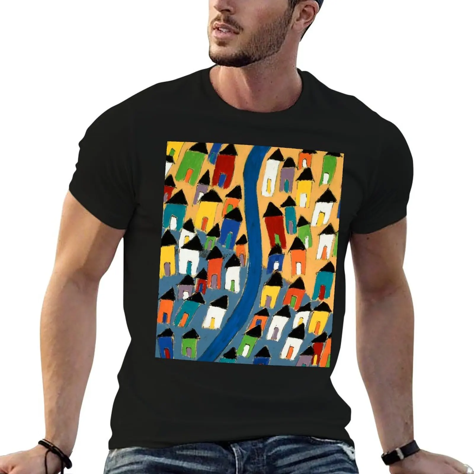 

Village of Santorini T-Shirt t shirt man designer t shirts for man cotton soft T-Shirt